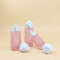 Fabricant de flacons de lotion vides personnalisés Mingsheng, 50 à 100 ml, flacons de luxe en verre givré, flacons uniques ou flacons diffuseurs