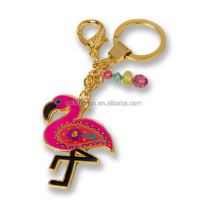 Metall Gold <span class=keywords><strong>Flamingo</strong></span> Schlüsselanhänger Charms Souvenirs Individuelle Vögel Insel Strand Schlüsselanhänger Rosa <span class=keywords><strong>Flamingo</strong></span> Schlüsselanhänger - Product Image 1