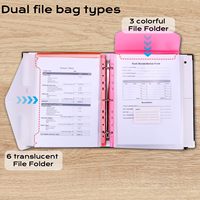 Carpeta Organizadora de Documentos Importantes para Planificación del Fin de Vida, con 11 Bolsillos Expandibles y 3 Anillas, para el Caso en que Muera
