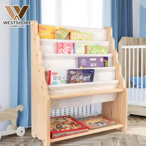 Montessori Kinder Bücherregal Kinder Bilderbuch Rack Baby Home Nordic Einfache Studenten Boden Lagerung Bücherregal Massivholz