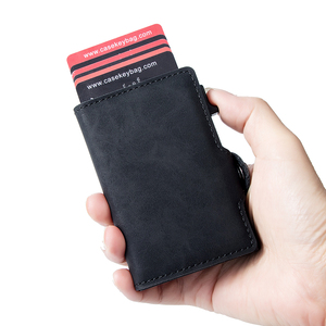 Casekey Men's Business Smart <b>Wallet</b> Button Closure RFID Blocking PU Leather Slim Multifunctional Credit <b>Card</b> <b>Holder</b> - Product Image 1