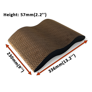 ידידותי לסביבה גלי נייר עיצוב חתול שריטות עם <span class=keywords><strong>catnip</strong></span> שאינו שפיכת בית צעצוע לחיות מחמד עמיד - Product Image 2