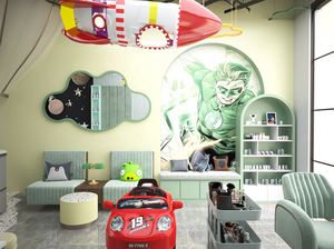 Juego de Muebles de Salón de Belleza para Niños Personalizado, Estación de Estilismo con Temática Rosa, Mueble de Recepción y Exhibición para Salón Infantil - Product Image 6