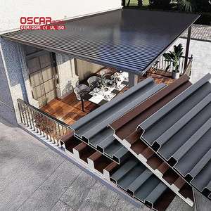 Paneles de Techo de Aluminio Ligeros Resistentes a la Intemperie, Canaletas <span class=keywords><strong>para</strong></span> Lluvia, Decoración de Edificios Exteriores, Paneles de Techo Aislados - Product Image 1