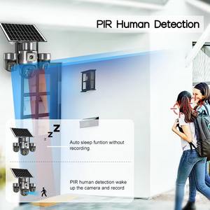 Solarbetriebenes 4G SIM Sicherheitskamerasystem <span class=keywords><strong>3</strong></span>-Kanal <span class=keywords><strong>3</strong></span> PTZ-Objektive Außenbereich IP66 Wasserdicht KI-Bewegungserkennung Zwei-Wege-Audio Cloud - Product Image 5