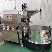 30-500 kg/lot Machine à torréfier les graines de cacao et de café à chauffage électrique au gaz en acier inoxydable