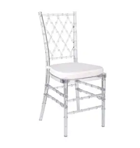 Wholesale Clear Crystal Resin Event Tiffany Chiavari Chairs Transparent Plastic Dining Chair For Weddings And Banquet