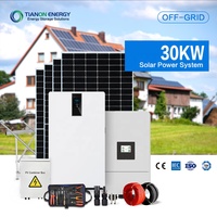 Sistema Solar Doméstico Aislado de la Red de 30kW, Conjunto Completo para Villa, Almacén y Casa Móvil, Energía Solar con Almacenamiento en Baterías