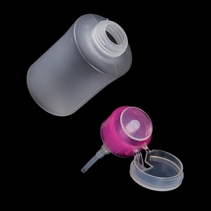 180ml Pink Conical Pump Dispenser Bottle Empty Liquid Alcohol <b>Nail</b> Polish Remover Cleaner - Product Image 4