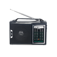 Tragbarer Multifrequenz-Modulations-Empfänger mit Aufladefunktion, FM AM KW Stereo-Radio für Zuhause mit Bluetooth-Lautsprecher