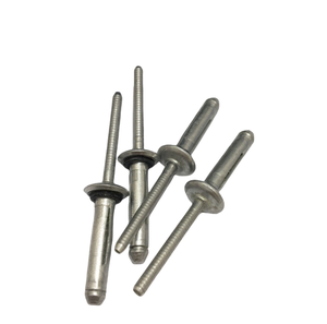 Rivets à tête bombée pliante triple de 5,0 mm, 5,2 mm, 3/16 po, 25 mm de long, avec rondelle noire, mandrin de rupture et tête saillante - Product Image 3