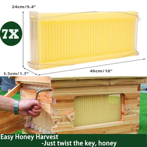 7x Auto Run Bijenkorf Frame Food Grade Plastic Super Box Sijpelt Honingkam Frames Voor Bijenkorfhuis Bijenteelt - Product Image 2