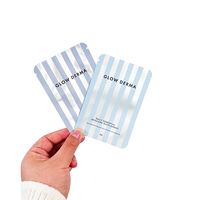 Sachet cosmétique personnalisé durable, scellé sur trois côtés, en plastique de qualité alimentaire, pour échantillons, avec impression de logo, pour soins de la peau et masques faciaux