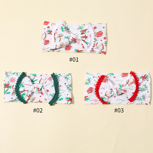 Nuevos accesorios navideños para el cabello para niños, diadema de nailon elástica de borde ancho, lazo para el pelo de bebé, <span class=keywords><strong>banda</strong></span> elástica para el pelo de bebé - Product Image 2