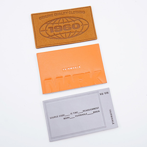 Authentic <strong>Label</strong> <strong>Jeans</strong> with High Quality Embossed Sewn-On Logo Patch <strong>Custom</strong> <strong>Leather</strong> Tags Printed Logo-Premium Garment Accessories - Product Image 3