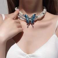 Collier ras du cou en bambou avec imitation de perles et zircon, style rétro vintage, bijoux élégants et raffinés pour femmes