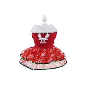 Vestido de Falda para Perro de Princesa para Navidad y Año Nuevo, Diseño Clásico de Malla para Fiesta, Poliéster - Product Image 6