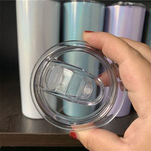 Rainbow Glitter Travel <b>Mug</b> Shimmer Holographic Skinny <b>Double</b> <b>Walled</b> 20Oz Tumbler With Splash-Proof Lid and Straw - Product Image 4