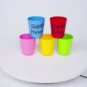 Cangkir kerucut plastik 8oz cetak Transfer panas pabrik Mug minum anak-anak cangkir kumur Mini polimer - Product Image 6
