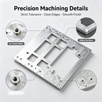 Plaque métallique en aluminium usinée sur mesure par CNC et panneaux de fraisage de précision non standard pour l'usinage d'équipements d'automatisation