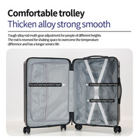 OEM/ODM Ensembles de bagages de voyage à coque dure au design de luxe à rayures avec roues pivotantes Valises de voyage Trolley Bagages portables