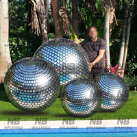 Décoration de fête de taille personnalisée Grandes sphères réutilisables Grandes bulles brillantes Ballon gonflable Disco Boule miroir