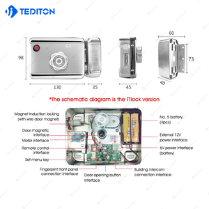 Serrure Intelligente Électrique Biométrique à Empreinte Digitale pour Porte et <span class=keywords><strong>Portillon</strong></span> – Verrou de Porte Intelligent Tuya - Product Image 6