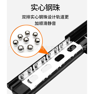 Cold Rolled Steel Drawer Slides 36 In 2.0 Mm Thick Soft Closing For Cabinet <b>Keyboard</b> Rails - Product Image 4