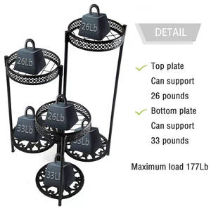 卸売屋内モダンメタル6層背の高い植木鉢ホルダースタンド折りたたみ式鉢植え植物ラックバルコニー植木鉢ディスプレイShlf - Product Image 4