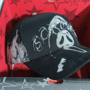 Gorra de Béisbol de 5 Paneles con Parche Metálico de Estrella de Calidad Original, Gorra de Béisbol con Bordado y Visera de Gamuza con Pedrería, Gorras Barba de Halloween - Product Image 2