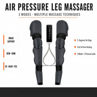 Bottes de massage des jambes Gude GD-L05 avec chauffage, enveloppement complet à 360°, contrôle de la compression et de la circulation, contrôle du temps
