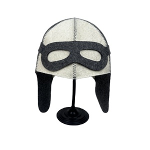 Chapeau de sauna en feutre de laine de 2 mm, style pilote, protection thermique, logo personnalisé, accessoires de sauna - Product Image 6