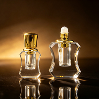 Flacons classiques vides de 1/3/5 ml en verre transparent avec bille roulante pour huiles essentielles, conteneurs pour parfums, cadeau fait main
