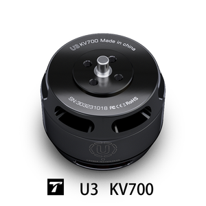 Moteur de drone sans balais étanche T-MOTOR U3 KV700 <span class=keywords><strong>3</strong></span>-4S LiPo, poussée maximale de <span class=keywords><strong>1</strong></span>,8 kg, 500 W, moteur UAV à haut rendement - Product Image 2