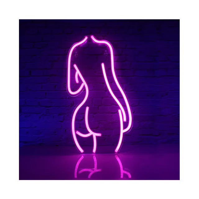 Insegna al Neon del corpo nudo della donna Sexy delle luci al Neon principali acriliche su ordinazione personalizzate