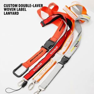 Promotional Gift Office School Event Custom Woven Label Logo Detachable Breakaway Clasp Mobile Phone Lanyard - Product Image 1