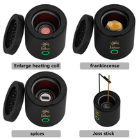 Brûleur d'encens électrique rechargeable - Brûleur d'oud et de bakhoor sans fil pour résine et poudre