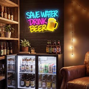 Save water drink beer neon LED dimmable USB powered ambient <b>light</b> shop <b>window</b> decoration <b>light</b> street indicator <b>light</b> 5v - Product Image 3