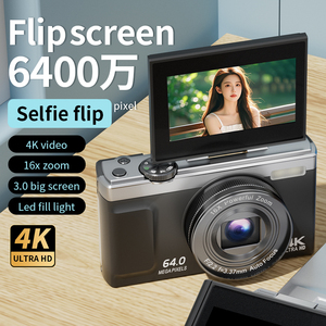 AF autofocus Zoom 4K 64MP Digital <b>Camera</b> 3inch Flip Screen <b>Flash</b> Light Kids Digital <b>Camera</b> Birthday gift for girls/boys - Product Image 3