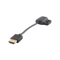 Cable Adaptador Micro HDMI a HDMI 4K Ultra Delgado con Protector de Puerto Antipullido de Rosca para Jaula de Cámara, Cable HDMI Corto para Cinematografía