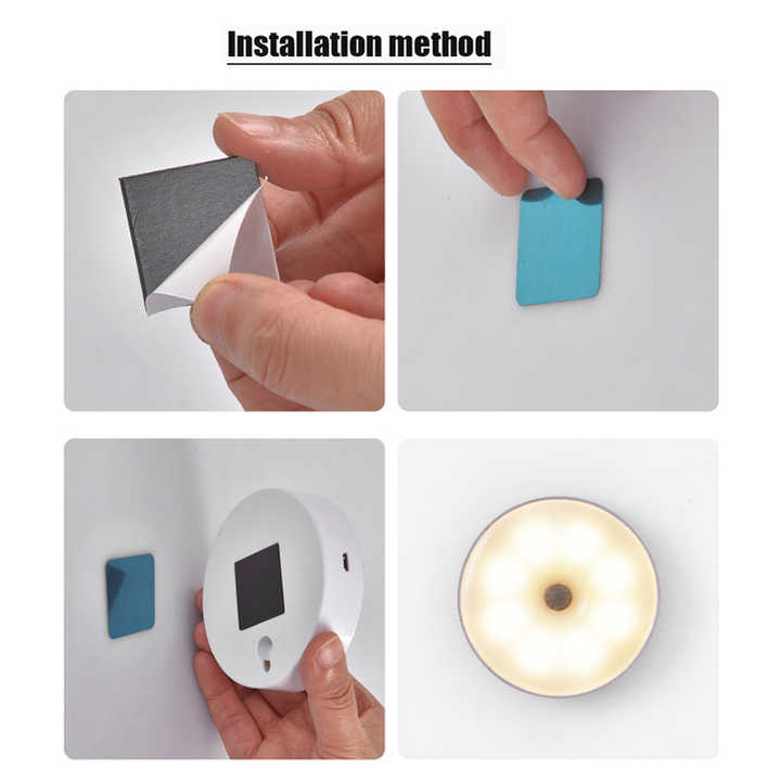 USB Charging Wireless Led Motion Sensor Wireless ultra Night Light ...