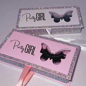 Emballage de boîte de cils de couleur marron nu personnalisé de marque privée en gros 3D 20mm à 25mm 100 vrais cheveux de vison cils bouclés moelleux - Product Image 2