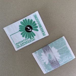 Étiquette tissée personnalisée en fer avec logo, en polyester et coton, à coudre sur les vêtements et les sacs, étiquettes principales lavables pour vêtements - Product Image 4