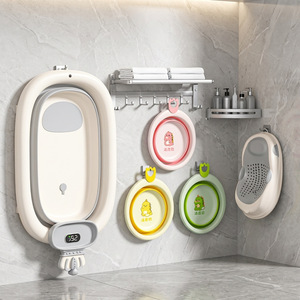 Bañera para Bebé de Gran Tamaño con Asiento Reclinable, Sensor de Temperatura, Plegable y de Pared, para Recién Nacidos de 0 a 12 Meses - Product Image 1