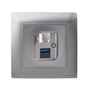 Enchufe de pared doble para datos de ordenador con panel táctil, categoría 6, para electrodomésticos estándar, color blanco, tipo PC Firewall Board - Product Image 4