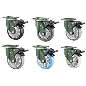 Ytop ล้อยาง PU สีดำยึดอยู่กับที่เป็นมิตรกับสิ่งแวดล้อม - Product Image 1