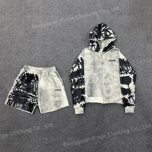 Ensemble de survêtement surdimensionné de qualité supérieure avec logo personnalisé, 2 pièces, imprimé, unisexe, pantalon de jogging, survêtements pour hommes - Product Image 1