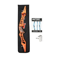 TOPOINT UNISON Poignée de tir à l'arc recurve, 25 pouces, ILF CNC en aluminium 6061-T6, pour droitier, orange, pour tir à l'arc de compétition