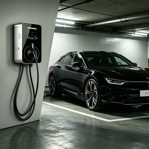 Borne de recharge murale Putainen série DY 7kW 32A Type 2 avec écran LCD et application Tuya pour usage domestique et commercial - Product Image 1