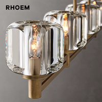 Lustre linéaire RHOEM, lustre en cristal pour salle à manger, salon, villa, luminaire suspendu, décoration d'éclairage de luxe pour la maison